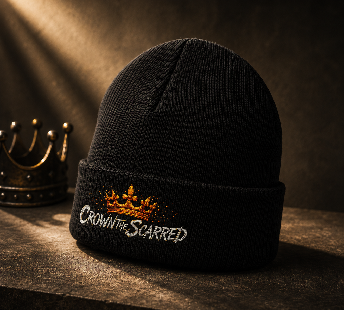 Crown The Scarred Embroidered Beanie