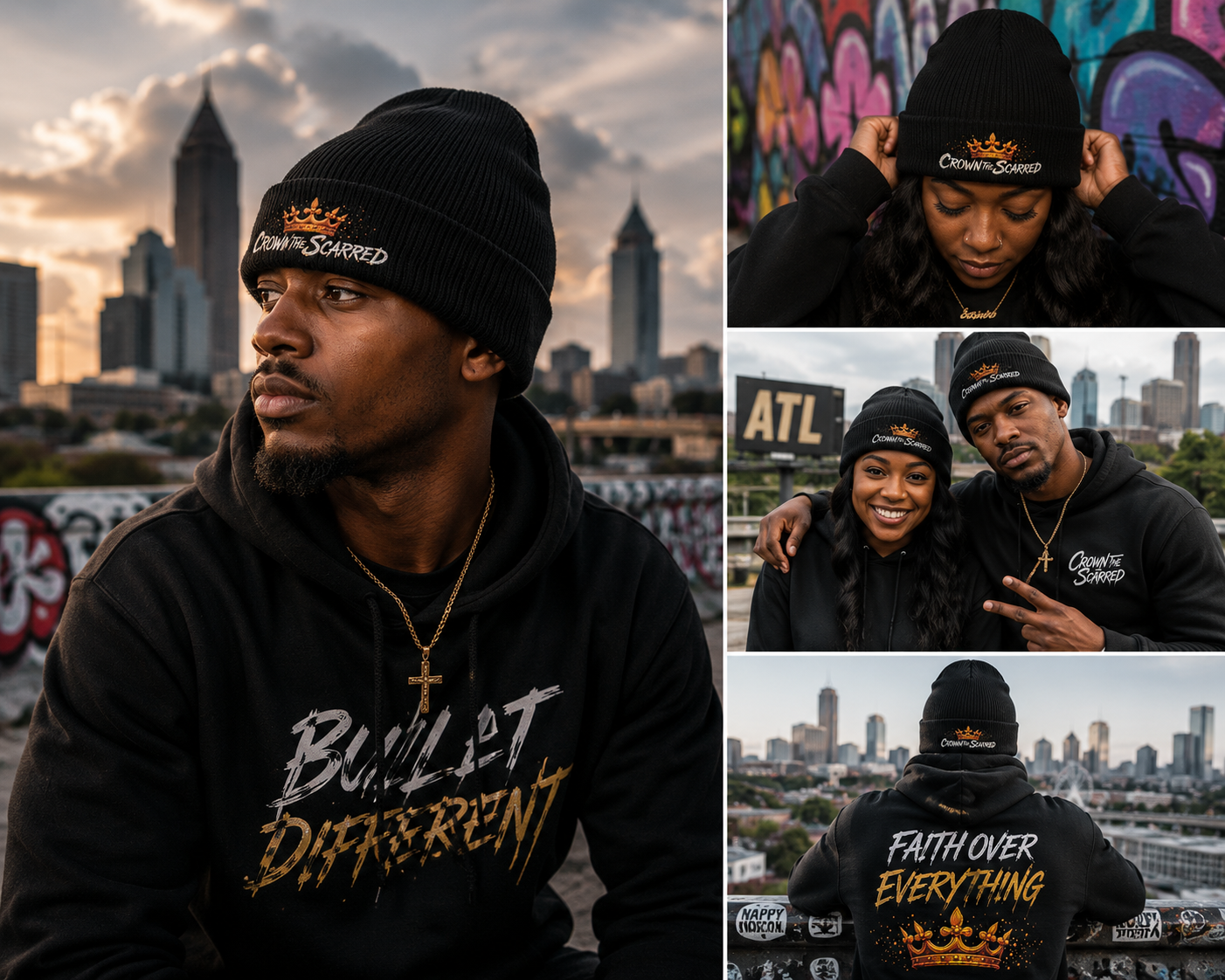 Crown The Scarred Embroidered Beanie