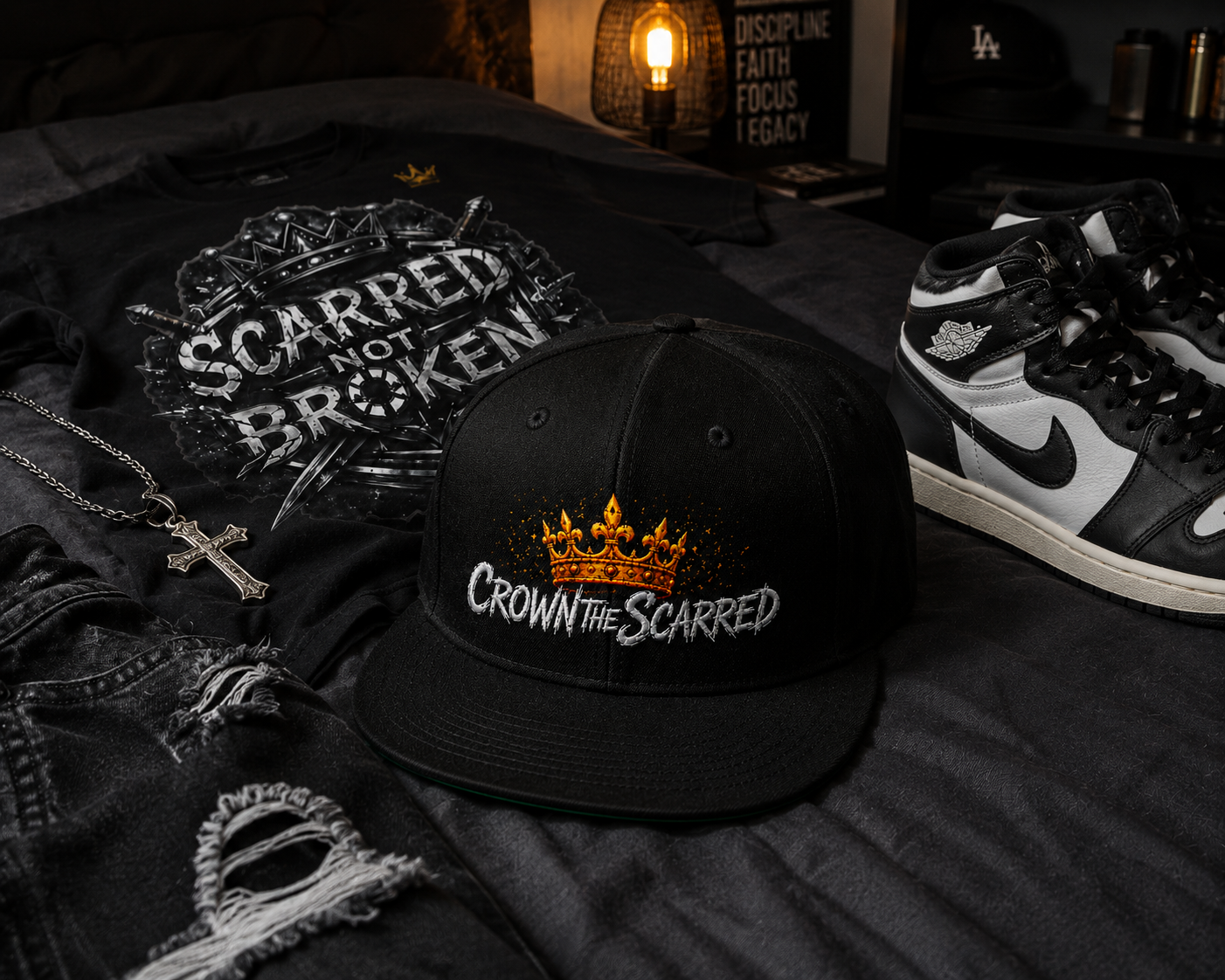 Crown The Scarred Embroidered Snapback